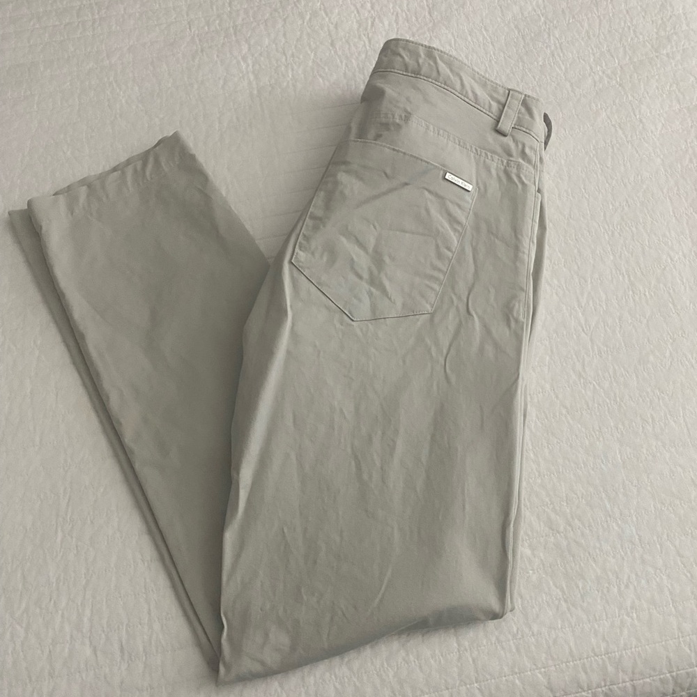 Calvin Klein Gray Chinos Classic Straight-Leg